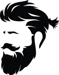 Hair Salon Logo Vector Silhouette 