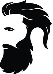 Hair Salon Logo Vector Silhouette 
