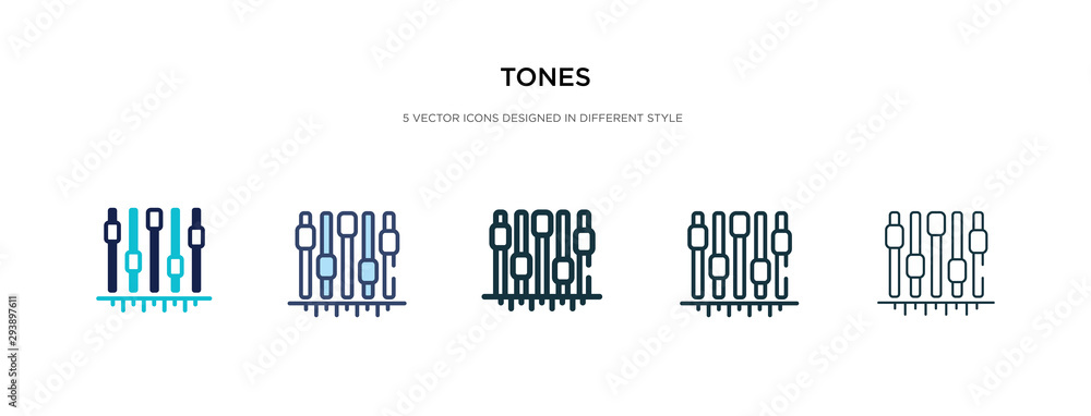 Poster tones icon in different style vector illustration. two colored and black tones vector icons designed