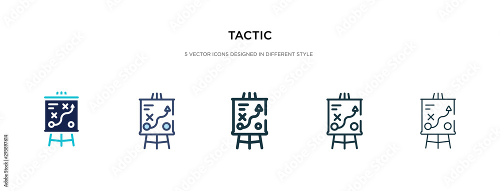 Poster tactic icon in different style vector illustration. two colored and black tactic vector icons design