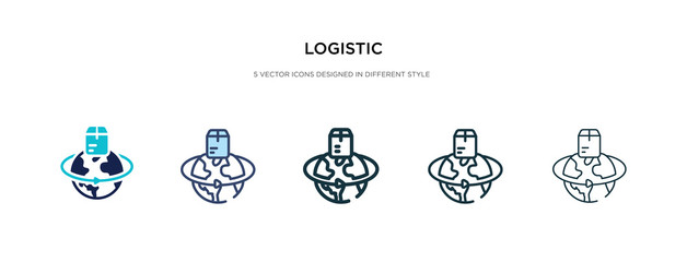 logistic icon in different style vector illustration. two colored and black logistic vector icons designed in filled, outline, line and stroke style can be used for web, mobile, ui