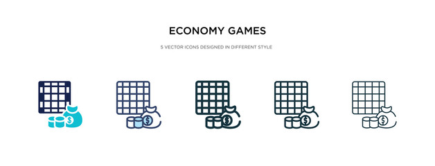 economy games icon in different style vector illustration. two colored and black economy games vector icons designed in filled, outline, line and stroke style can be used for web, mobile, ui