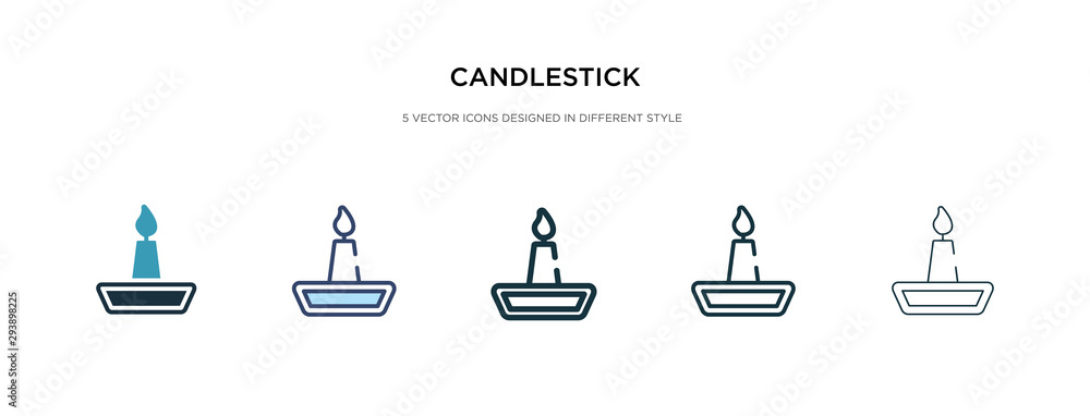 Poster candlestick icon in different style vector illustration. two colored and black candlestick vector ic