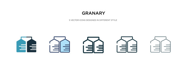 granary icon in different style vector illustration. two colored and black granary vector icons designed in filled, outline, line and stroke style can be used for web, mobile, ui © zaurrahimov