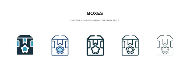 boxes icon in different style vector illustration. two colored and black boxes vector icons designed in filled, outline, line and stroke style can be used for web, mobile, ui