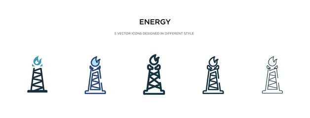 energy icon in different style vector illustration. two colored and black energy vector icons designed in filled, outline, line and stroke style can be used for web, mobile, ui