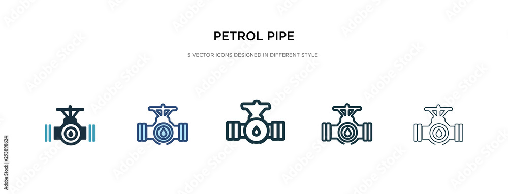 Poster petrol pipe icon in different style vector illustration. two colored and black petrol pipe vector ic
