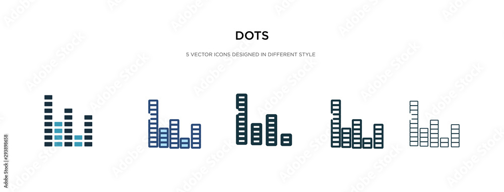 Poster dots icon in different style vector illustration. two colored and black dots vector icons designed i