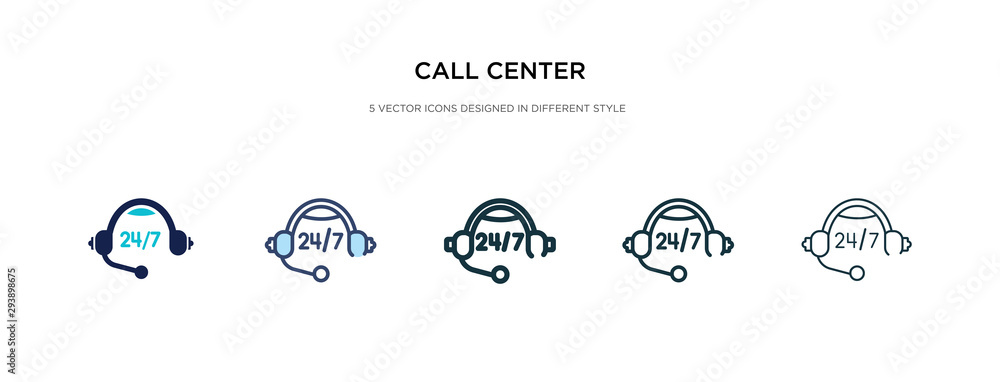 Aufkleber call center icon in different style vector illustration. two colored and black call center vector ic