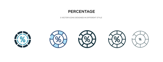 percentage icon in different style vector illustration. two colored and black percentage vector icons designed in filled, outline, line and stroke style can be used for web, mobile, ui