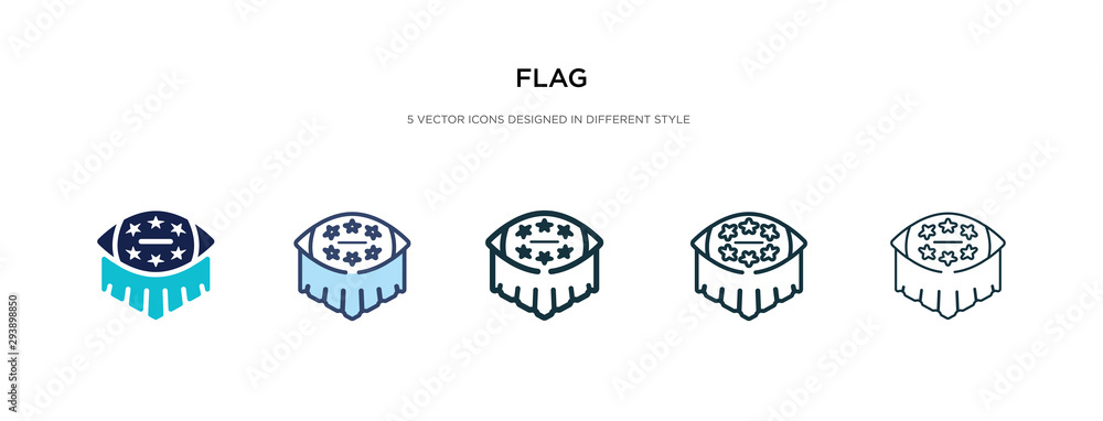 Poster flag icon in different style vector illustration. two colored and black flag vector icons designed i