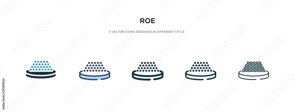 Poster roe icon in different style vector illustration. two colored and black roe vector icons designed in 