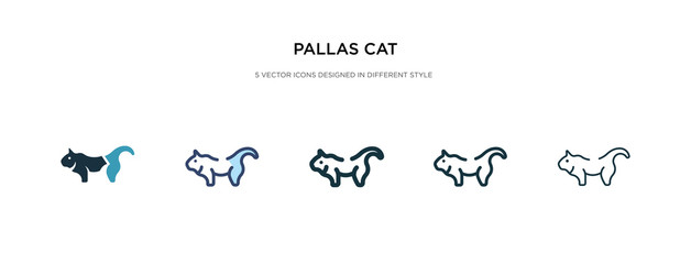 pallas cat icon in different style vector illustration. two colored and black pallas cat vector icons designed in filled, outline, line and stroke style can be used for web, mobile, ui