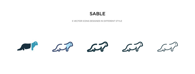 sable icon in different style vector illustration. two colored and black sable vector icons designed in filled, outline, line and stroke style can be used for web, mobile, ui