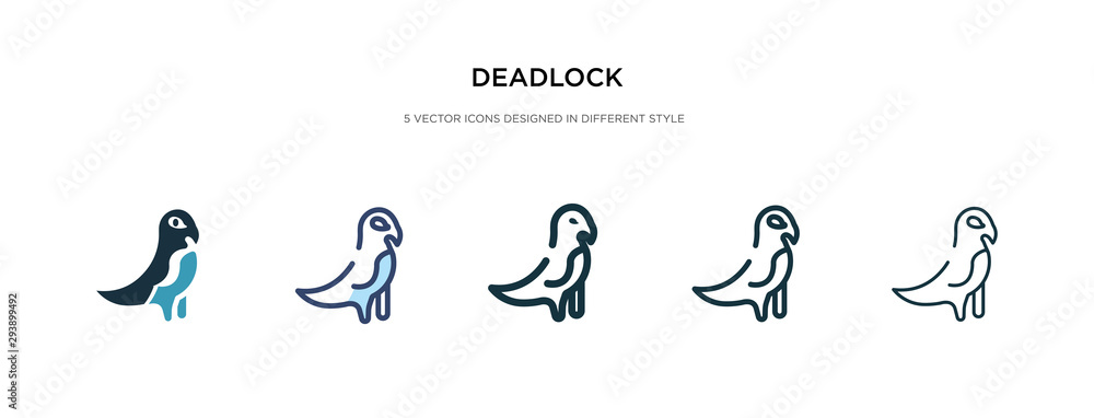 Poster deadlock icon in different style vector illustration. two colored and black deadlock vector icons de