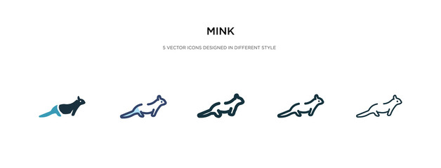 mink icon in different style vector illustration. two colored and black mink vector icons designed in filled, outline, line and stroke style can be used for web, mobile, ui
