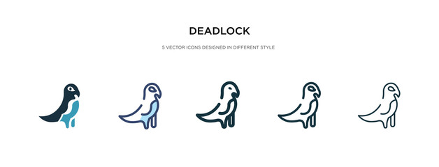 deadlock icon in different style vector illustration. two colored and black deadlock vector icons designed in filled, outline, line and stroke style can be used for web, mobile, ui