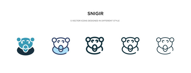 snigir icon in different style vector illustration. two colored and black snigir vector icons designed in filled, outline, line and stroke style can be used for web, mobile, ui