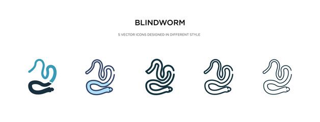 blindworm icon in different style vector illustration. two colored and black blindworm vector icons designed in filled, outline, line and stroke style can be used for web, mobile, ui