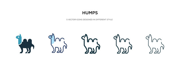 humps icon in different style vector illustration. two colored and black humps vector icons designed in filled, outline, line and stroke style can be used for web, mobile, ui