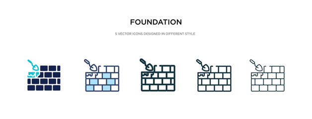 foundation icon in different style vector illustration. two colored and black foundation vector icons designed in filled, outline, line and stroke style can be used for web, mobile, ui