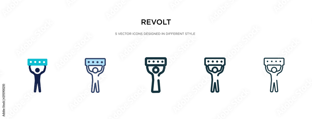 Poster revolt icon in different style vector illustration. two colored and black revolt vector icons design