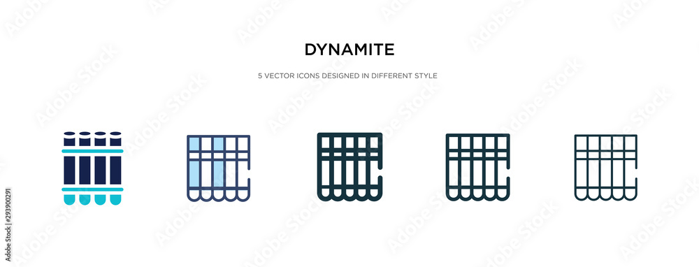 Poster dynamite icon in different style vector illustration. two colored and black dynamite vector icons de