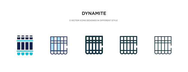 dynamite icon in different style vector illustration. two colored and black dynamite vector icons designed in filled, outline, line and stroke style can be used for web, mobile, ui