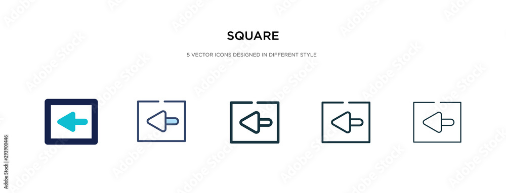 Poster square icon in different style vector illustration. two colored and black square vector icons design