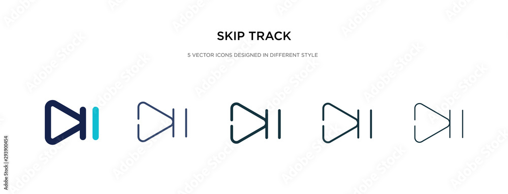 Poster skip track icon in different style vector illustration. two colored and black skip track vector icon
