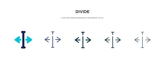 divide icon in different style vector illustration. two colored and black divide vector icons designed in filled, outline, line and stroke style can be used for web, mobile, ui