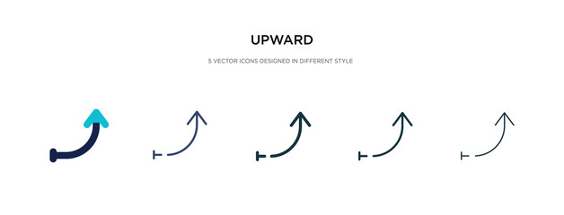upward icon in different style vector illustration. two colored and black upward vector icons designed in filled, outline, line and stroke style can be used for web, mobile, ui