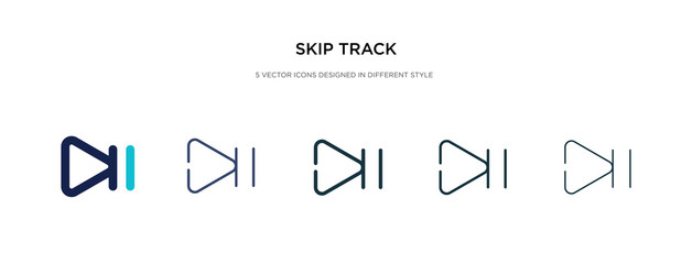 skip track icon in different style vector illustration. two colored and black skip track vector icons designed in filled, outline, line and stroke style can be used for web, mobile, ui