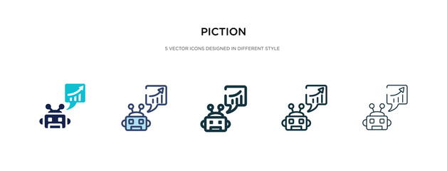 piction icon in different style vector illustration. two colored and black piction vector icons designed in filled, outline, line and stroke style can be used for web, mobile, ui