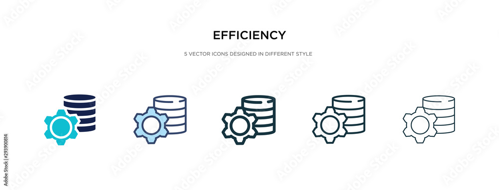 Aufkleber efficiency icon in different style vector illustration. two colored and black efficiency vector icon