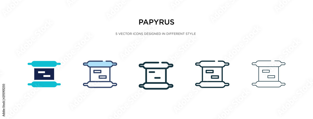 Poster papyrus icon in different style vector illustration. two colored and black papyrus vector icons desi