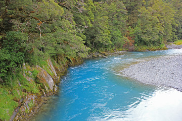 Deep blue pools at the blue pools walk