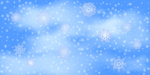 Fototapeta premium Snowflakes, snowfall.