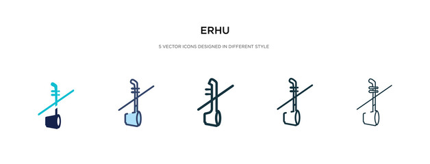 erhu icon in different style vector illustration. two colored and black erhu vector icons designed in filled, outline, line and stroke style can be used for web, mobile, ui