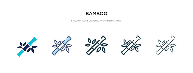 bamboo icon in different style vector illustration. two colored and black bamboo vector icons designed in filled, outline, line and stroke style can be used for web, mobile, ui
