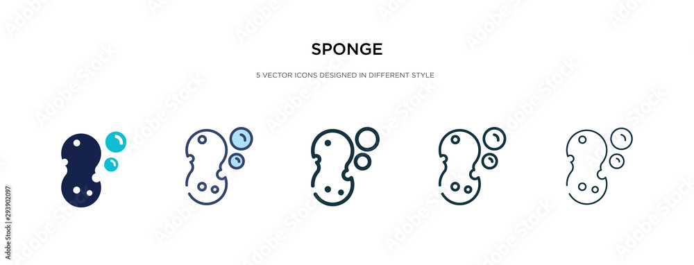 Poster sponge icon in different style vector illustration. two colored and black sponge vector icons design