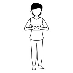 Fototapeta premium avatar man and technology design