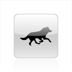 Wolf icon vector design. Northern dog