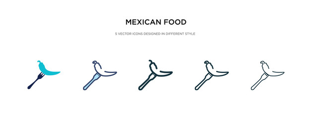mexican food icon in different style vector illustration. two colored and black mexican food vector icons designed in filled, outline, line and stroke style can be used for web, mobile, ui