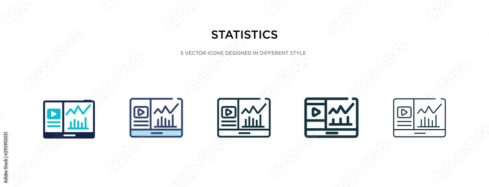 Aufkleber statistics icon in different style vector illustration. two colored and black statistics vector icon
