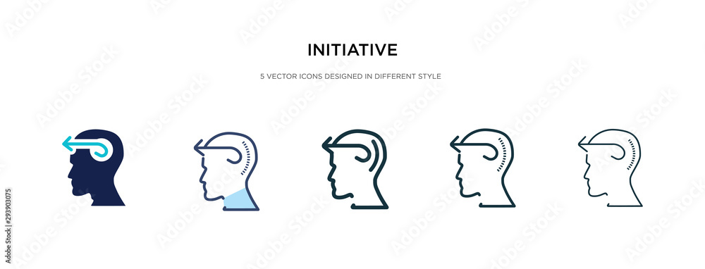 Poster initiative icon in different style vector illustration. two colored and black initiative vector icon