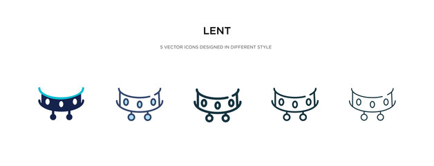 lent icon in different style vector illustration. two colored and black lent vector icons designed in filled, outline, line and stroke style can be used for web, mobile, ui