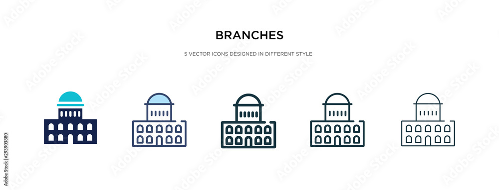 Poster branches icon in different style vector illustration. two colored and black branches vector icons de