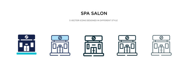 spa salon icon in different style vector illustration. two colored and black spa salon vector icons designed in filled, outline, line and stroke style can be used for web, mobile, ui