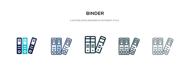 binder icon in different style vector illustration. two colored and black binder vector icons designed in filled, outline, line and stroke style can be used for web, mobile, ui